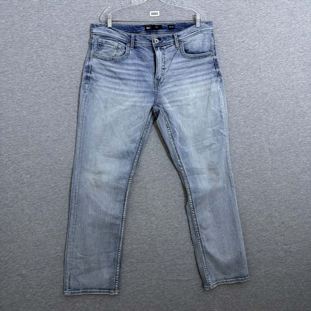 BKE Buckle Men's Size 36x32 Blue Denim Tyler Straight Leg Jeans